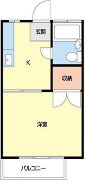 マークハウス 201号室 間取り