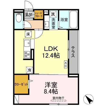 ジラソーレ相模が丘 101号室 間取り