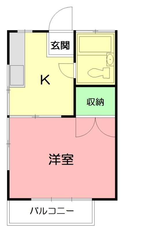 マークハウス 201号室 間取り