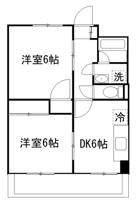 湘南ハイツ 402号室 間取り