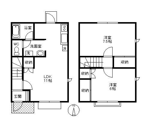 リバーサイドマルマＢ棟 101号室 間取り