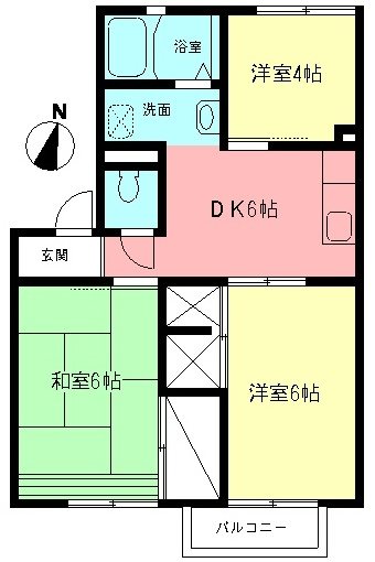 フレグランス並木Ⅱ 201号室 間取り
