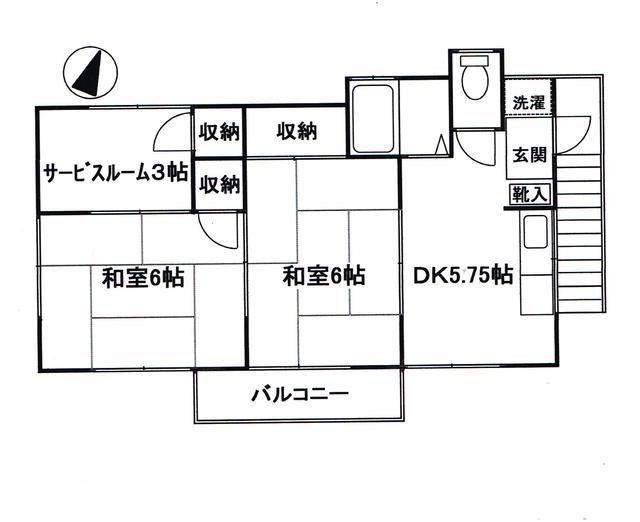 太田ハイツ 201号室 間取り