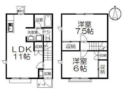 リバーサイドマルマＢ棟 102号室 間取り