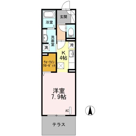 LUANA湘南 103号室 間取り