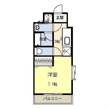プランタン平塚 502号室 間取り
