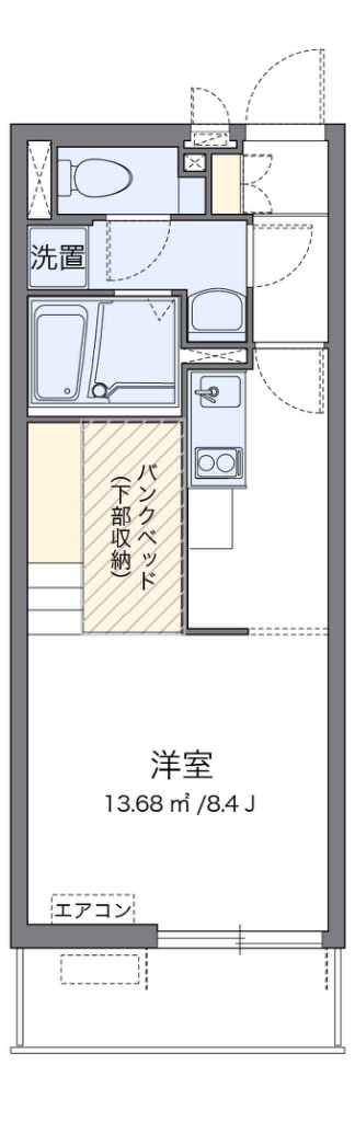 ミランダＹＩⅡ 102号室 間取り