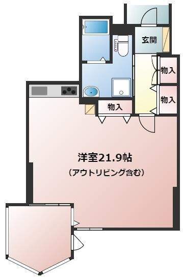 アネーロ 203号室 間取り
