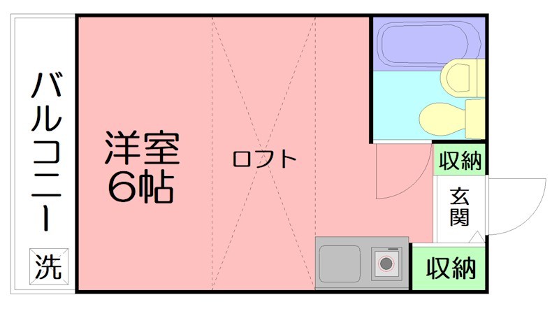 リファレンス戸塚Ⅱ  202号室 間取り