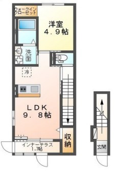 ラピスラズリ 201号室 間取り