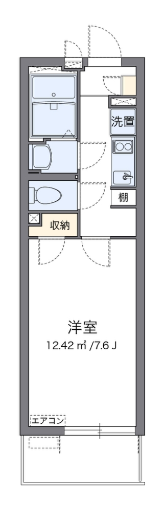 クレイノソラーレ平塚 305号室 間取り