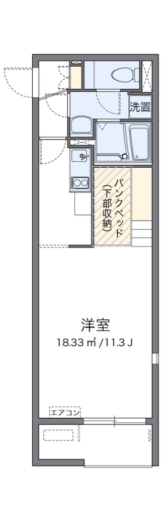 ミランダサンシャインⅡ 101号室 間取り