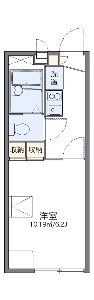 レオパレス八坂 103号室 間取り