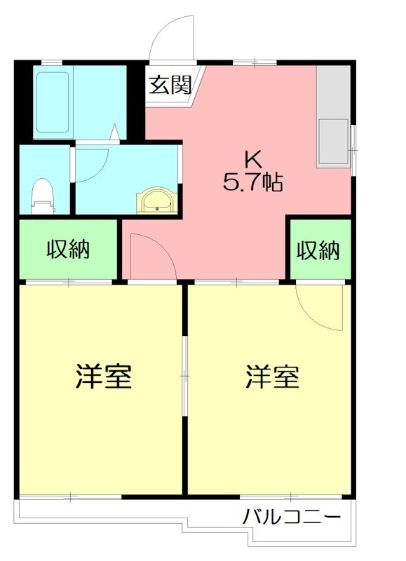 メゾン茅ケ崎 201号室 間取り