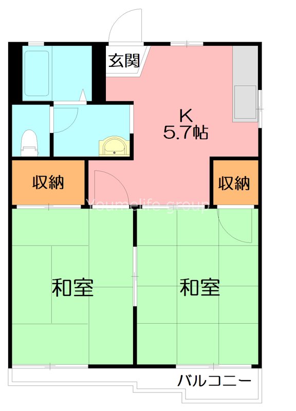 メゾン茅ケ崎 201号室 間取り