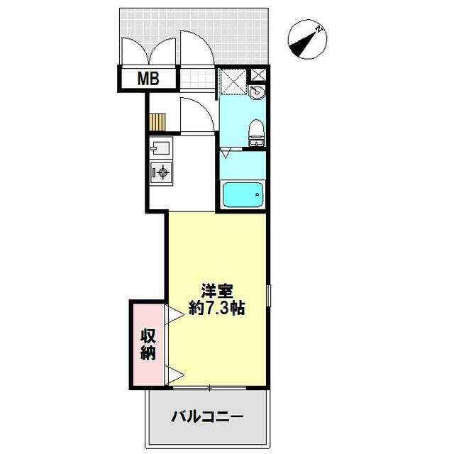 シェルコート 202号室 間取り