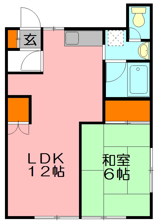 東町コーポ 101号室 間取り