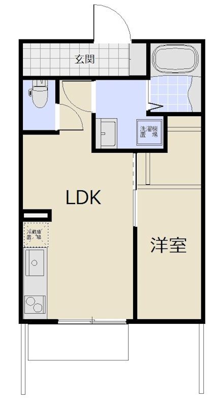 松鵠舎 103号室 間取り