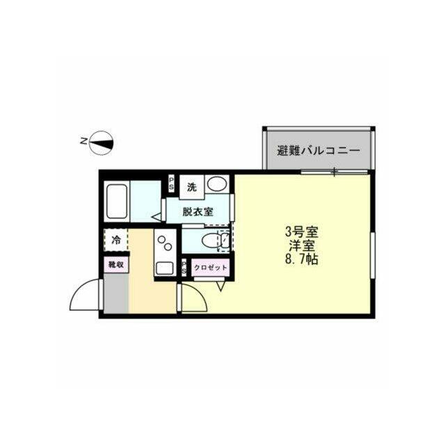 Lapel Melia Ⅲ 203号室 間取り