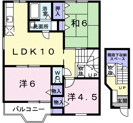 エスパシオⅠ 201号室 間取り