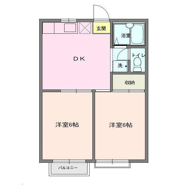 クレスト百合が丘 103号室 間取り