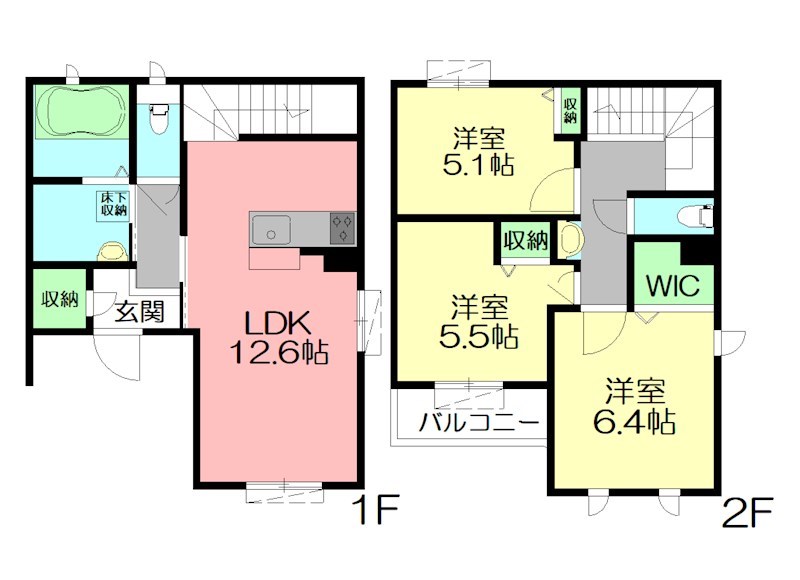 ビック十二所A 101号室 間取り