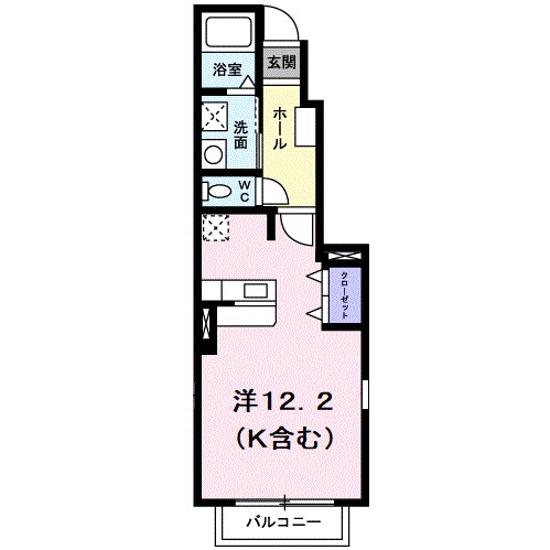 ティファニー 101号室 間取り