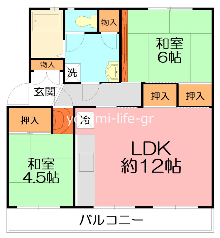 高村団地51号棟 403号室 間取り