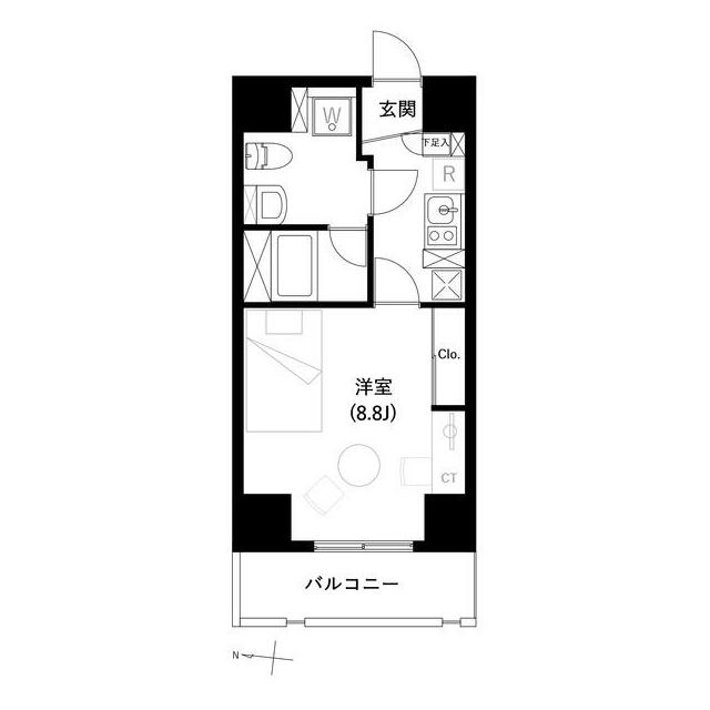 Access湘南平塚 1008号室 間取り