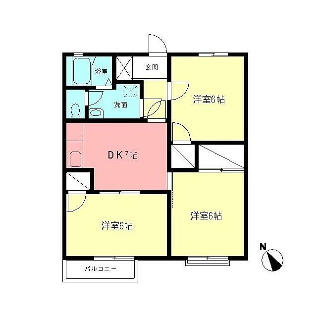 コーポグリーンハウス 203号室 間取り
