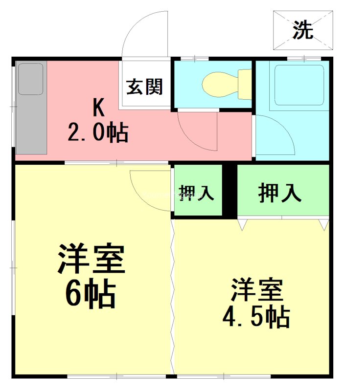 蟹江アパート 101号室 間取り