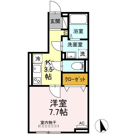 ハイアット湘南 102号室 間取り