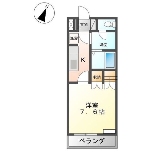クライス 207号室 間取り