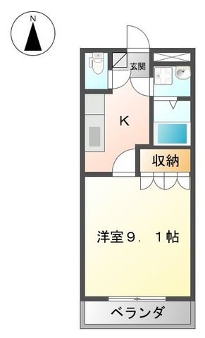 プロニティ　ビナサイド 206号室 間取り