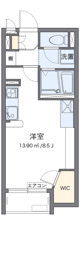 レオネクストアミーゴ 111号室 間取り