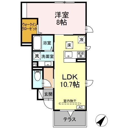 ライフステージⅡ 105号室 間取り