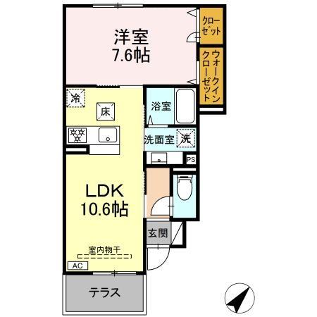 ライフステージⅡ 103号室 間取り