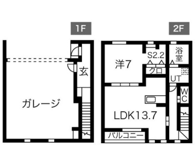 Ｇａｒａｇｅａ　ＩＩ 105号室 間取り