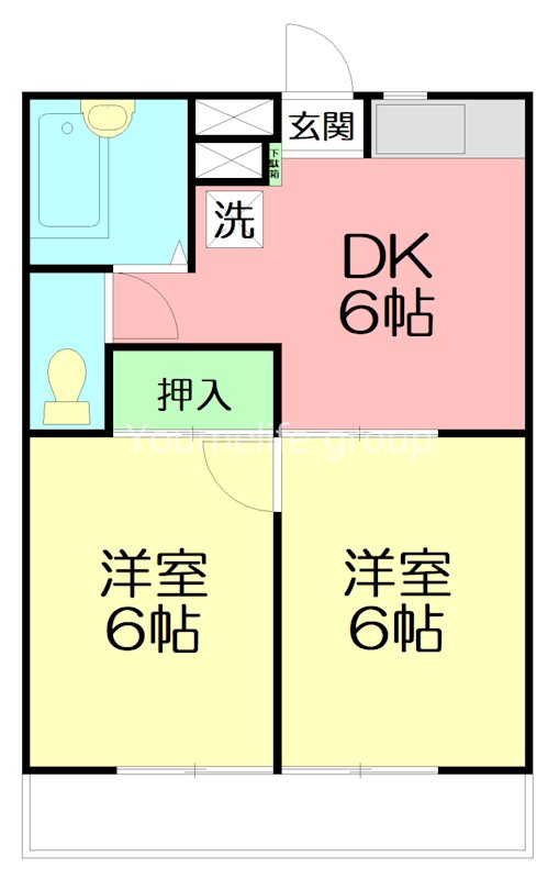 ルミエール富水 301号室 間取り