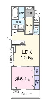 ブリーズヒル 305号室 間取り