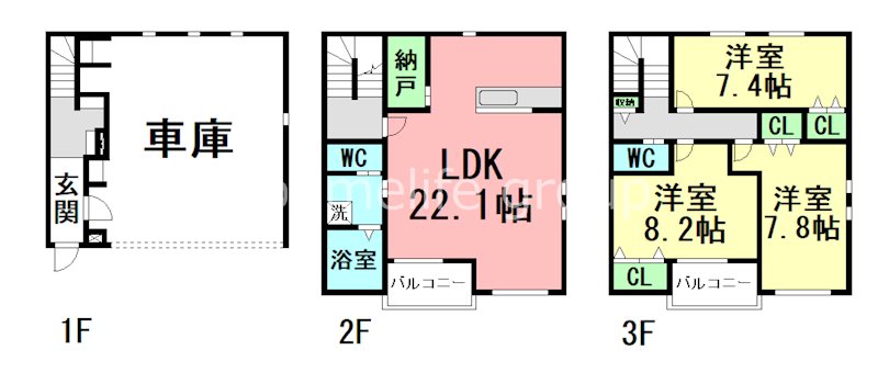 Ｌａ　ｃｏｌｌｉｎａ壱番館 102号室 間取り