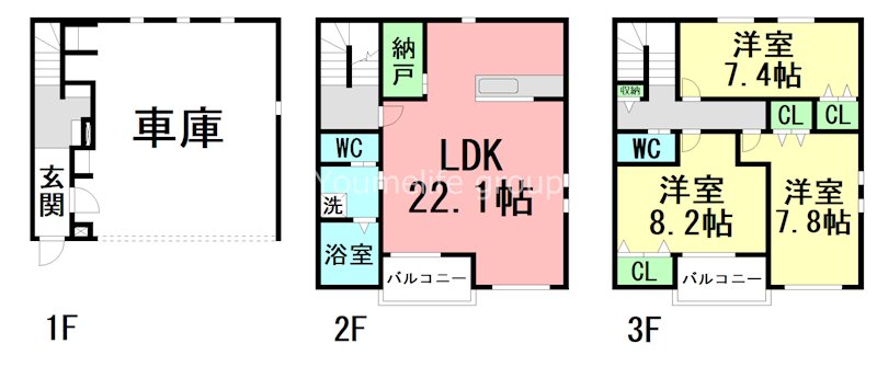 Ｌａ　ｃｏｌｌｉｎａ弐番館 間取り