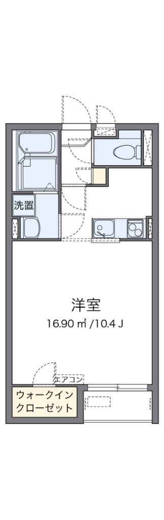 レオネクストＥＡＳＴⅡ 107号室 間取り