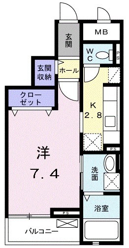 クレール茅ヶ崎Ⅱ 301号室 間取り