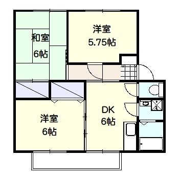 プラザ樹苑A  201号室 間取り