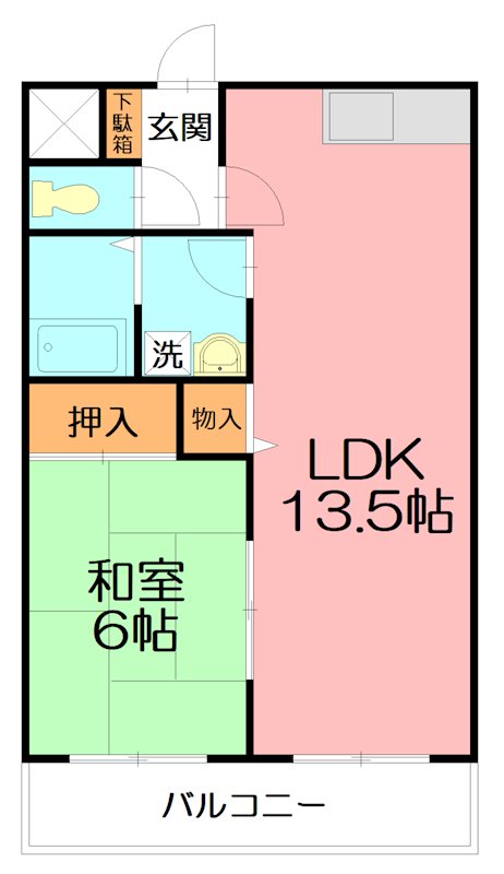 大井レジデンス 205号室 間取り