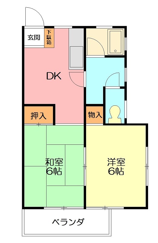 撫子ハイツ  101号室 間取り