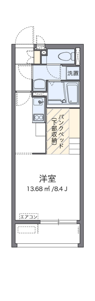 レオネクスト輝 202号室 間取り