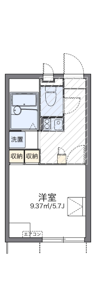 レオパレスベルウッド 101号室 間取り
