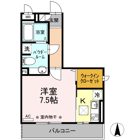 ベルソス高倉　B 101号室 間取り